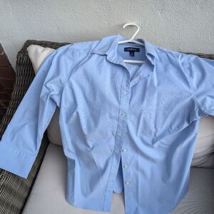 Land's End blue button down size 8